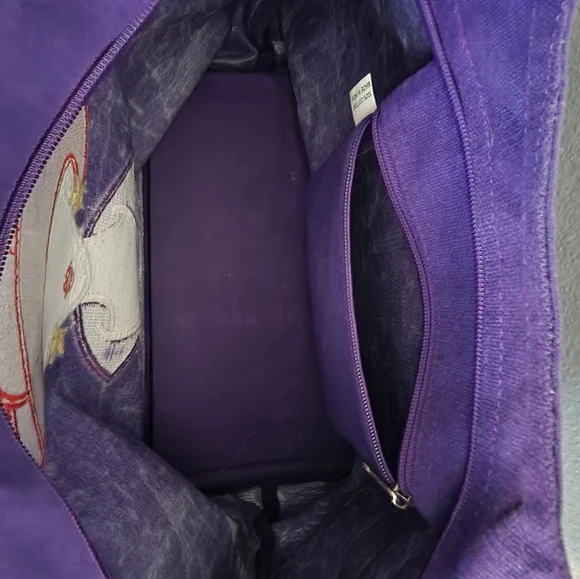 Get Lucky / Purple / Red Hat Lady/ Purse / Tote & Red Feather Hat w/Heart Gems - Picture 5 of 16